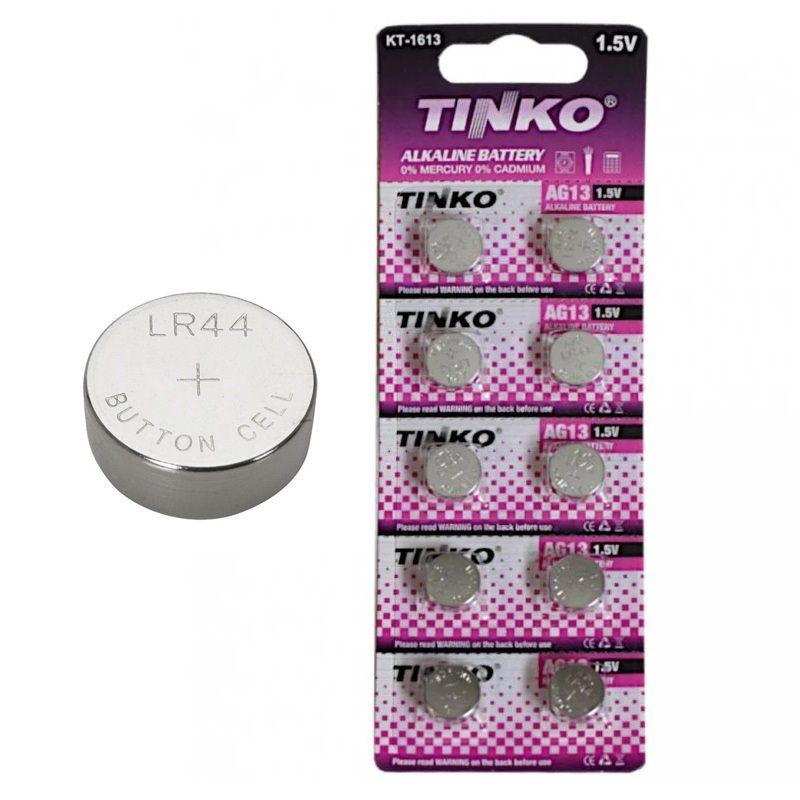 Baterie TINKO LR44 (AG13,357A,LR1154,GP357) alkalická