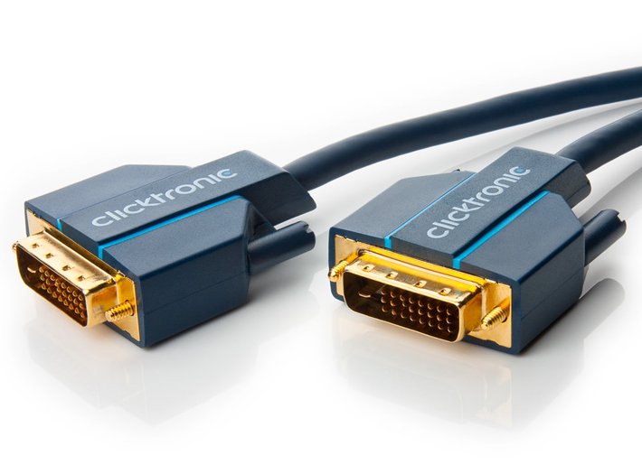 ClickTronic HQ OFC kabel 10m DVI-D(24+1) male <> DVI-D(24+1) male, Dual Link