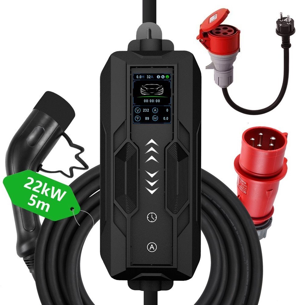 Immax cestovní nabíjecí stanice pro elektromobily EV/PHEV AC Type 2, 22 kW