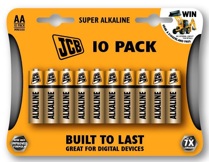 JCB SUPER alkalická baterie AA LR06, blistr 10 ks