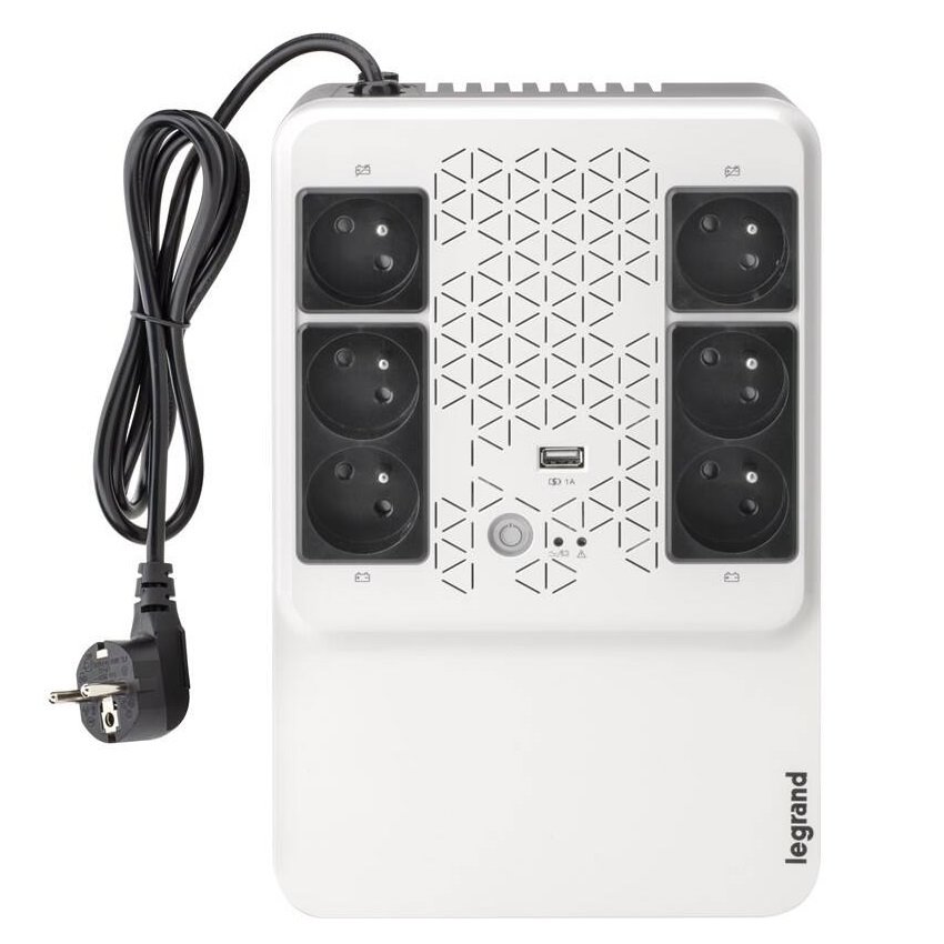 LEGRAND UPS Keor Multiplug 600VA/360W FR, Line-interactive, Tower, výstup 6x FR (CZ), USB nabíjení 1A