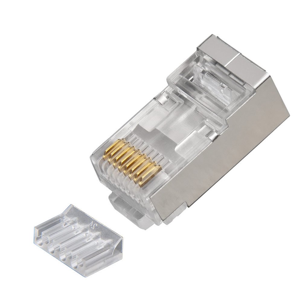 Masterlan konektor FTP RJ45, Cat.6, 8p8c, drát, 50micron, skládaný