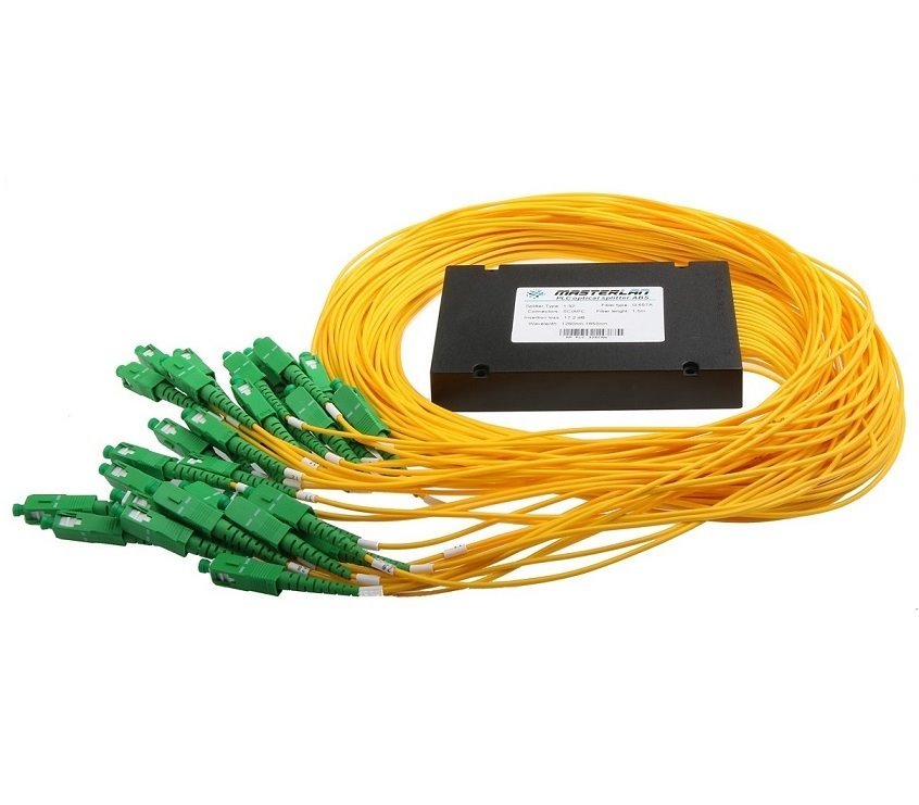 Masterlan PLC optický splitter - 1x32, 1260-1650nm, ABS box, SC/APC, 1,5m