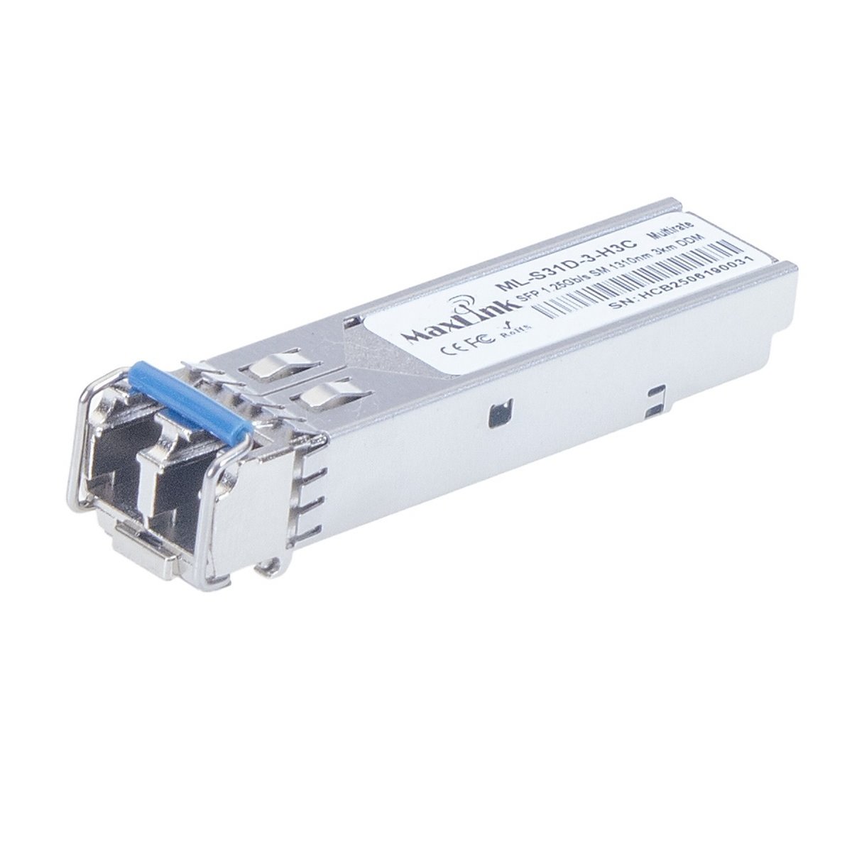 MaxLink 1.25G SFP optický HP modul, SM, 1310nm, 3km, 2x LC konektor, DDM, H3C kompatibilní