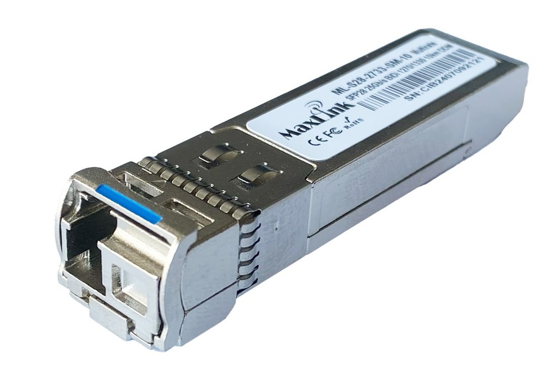 MaxLink 25G SFP28 optický modul, 1270-1330nm, SM, BIDI, 10km, 2x LC konektor