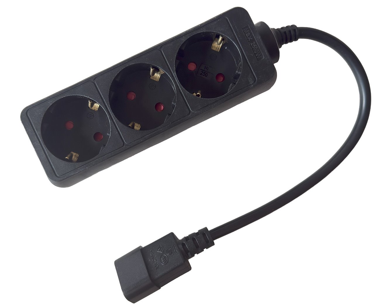 Maxlink redukce k UPS (3 zásuvky typ DE SCHUKO), max. 250V, 10A, délka 30cm