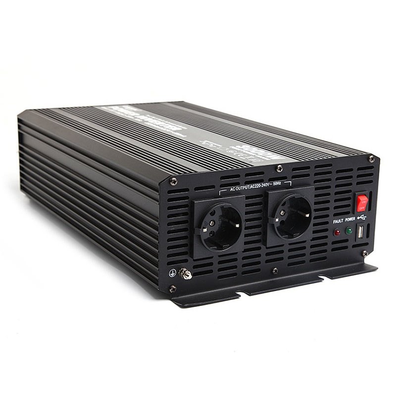 Měnič napětí Carspa CAR3KU-24 - Z VÝSTAVY, 24V/230V+USB 3000W, modifikovaná sinus
