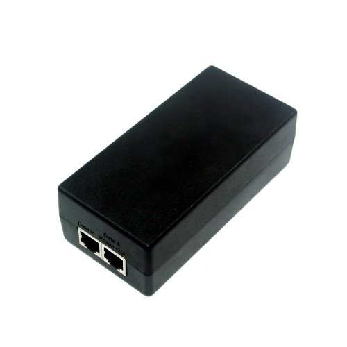 MHPower Gigabitový napájecí POE adaptér, 48V 0,5A 24W, s napájecím kabelem, zemněný