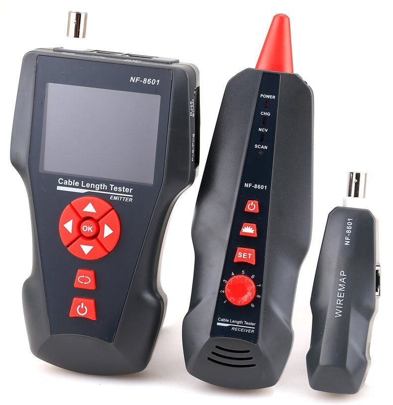 NOYAFA NF-8601 multifunkční tester kabelů (UTP/STP,Cat5e/Cat6/BNC, detektor, RJ11, POE, Ping)