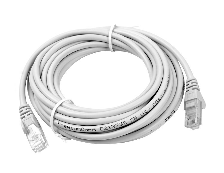 Patch kabel UTP CAT5E, 0,25m - šedý