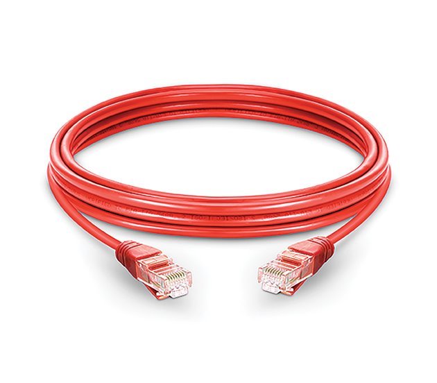 Patch kabel UTP CAT5E, 1m - červený