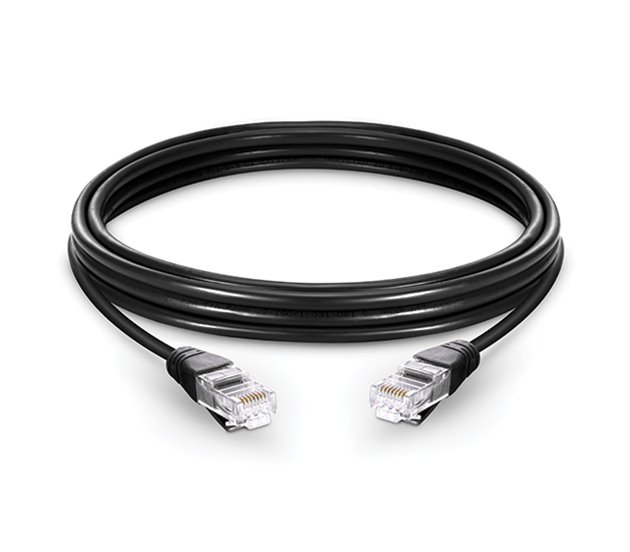 Patch kabel UTP CAT5E, 2m - černý