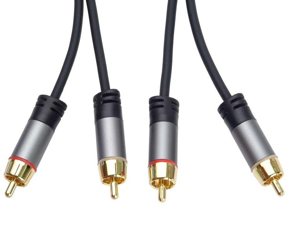 PremiumCord HQ stíněný kabel 2x CINCH M - 2x CINCH M, délka 3m