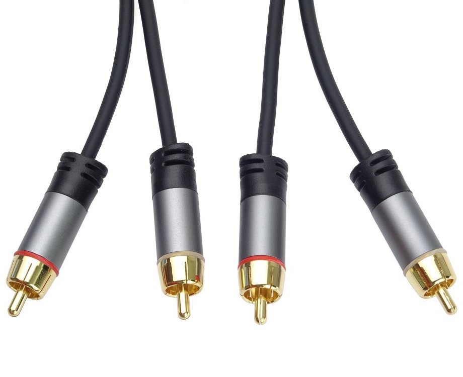 PremiumCord HQ stíněný kabel 2x CINCH M - 2x CINCH M, délka 3m