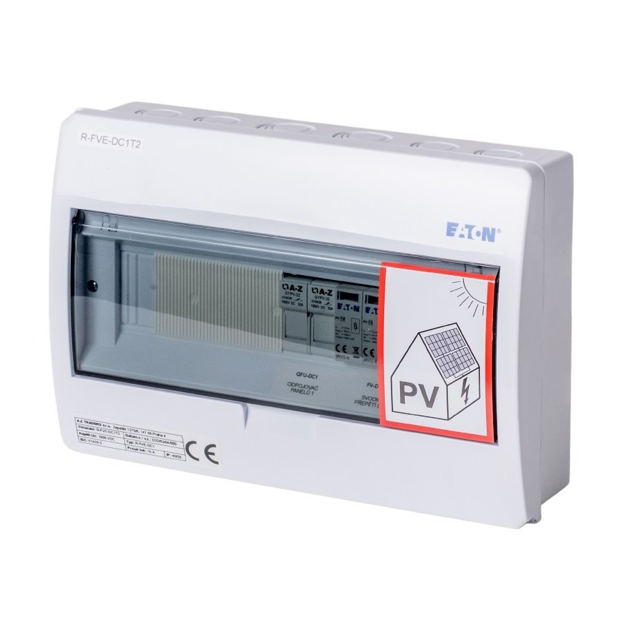 Rozvaděč R-FVE-DC1T2 EATON, T2 (1000V DC) pro 1 string IP40 certifikovaný