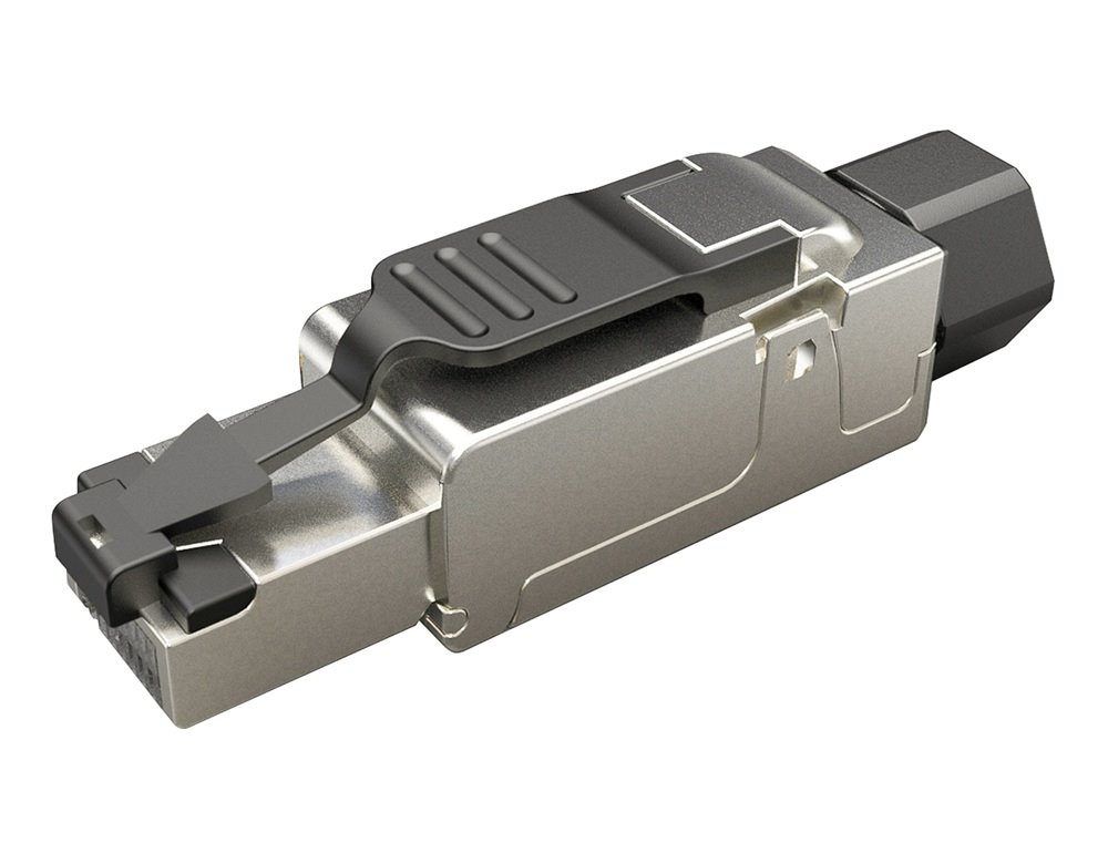 Solarix konektor průmyslový univerzální RJ45 CAT5E STP samořezný, SXRJ45-5E-STP-BK-SA