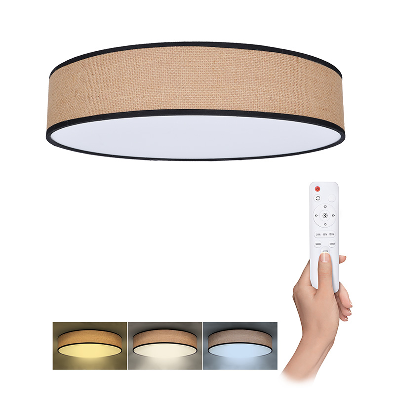 Solight LED osvětlení s dálkovým ovladačem Brownie, 48W, 3360lm, 40cm, změna chromatičnosti, stmívatelné