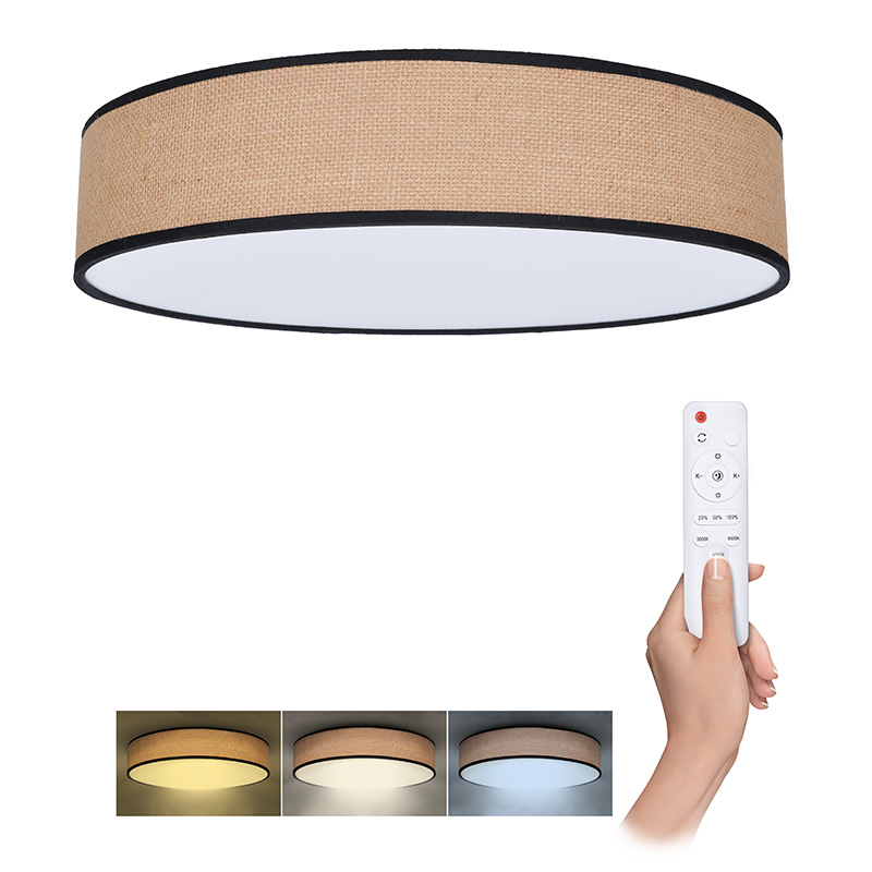 Solight LED osvětlení s dálkovým ovladačem Brownie, 60W, 4200lm, 50cm, změna chromatičnosti, stmívatelné