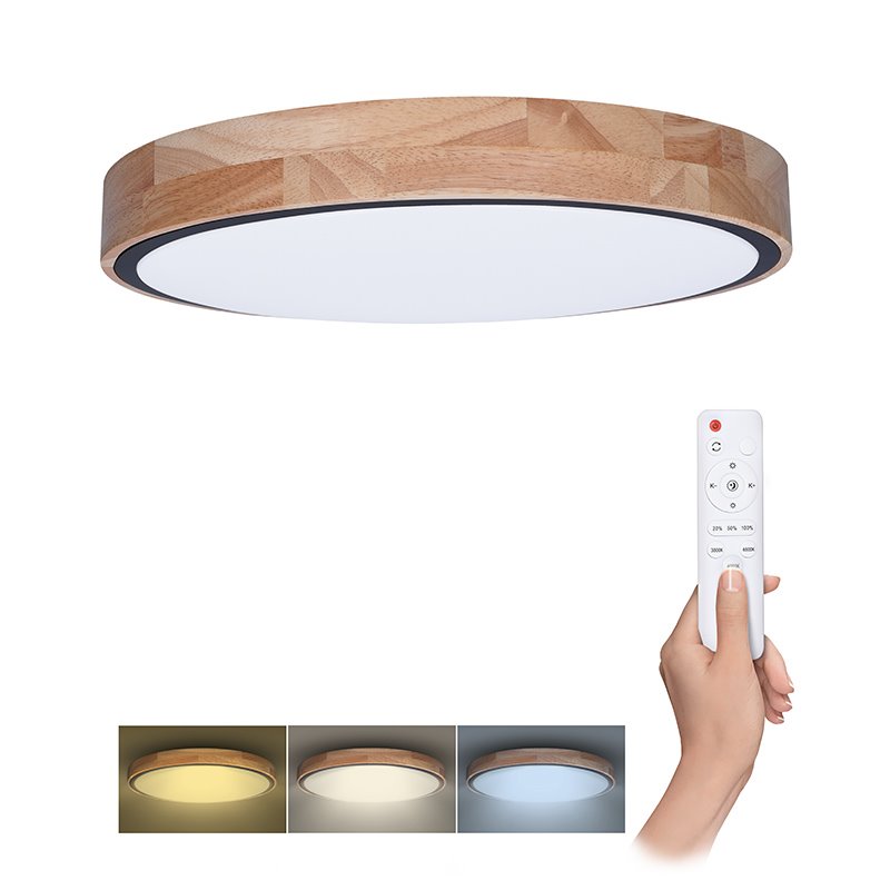 Solight LED osvětlení s dálkovým ovladačem Iron Oak, 48W, 3360lm, 40cm, změna chromatičnosti, stmívatelné