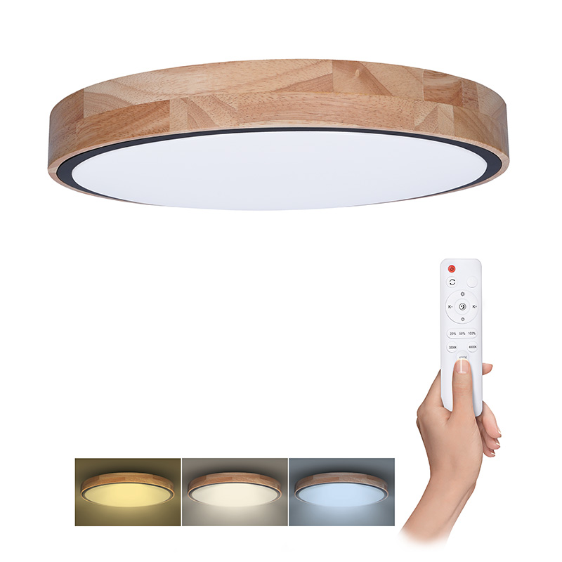 Solight LED osvětlení s dálkovým ovladačem Iron Oak, 60W, 4200lm, 51cm, změna chromatičnosti, stmívatelné