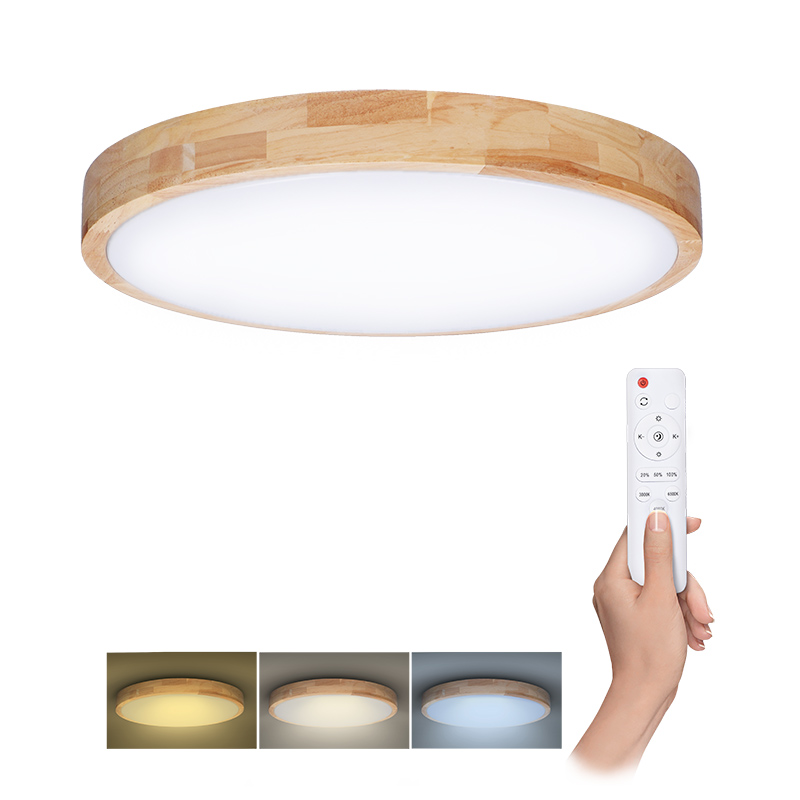 Solight LED osvětlení s dálkovým ovladačem Solid Oak, 48W, 3360lm, 39cm, změna chromatičnosti, stmívatelné