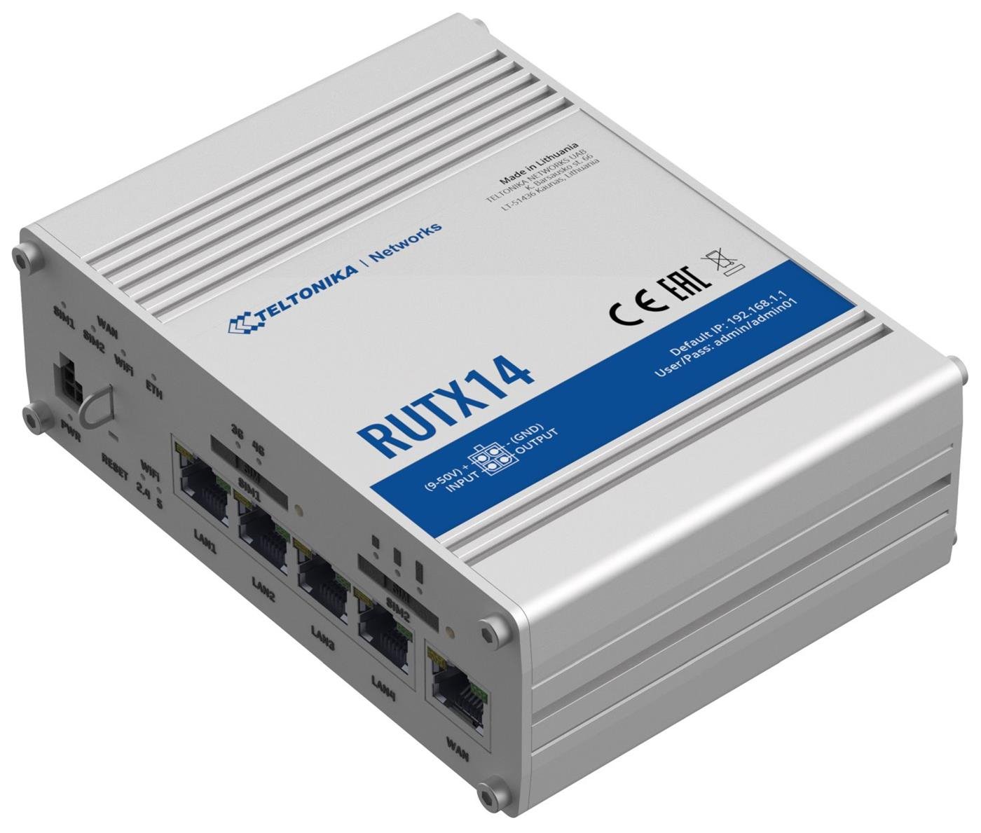 Teltonika RUTX14 4G LTE CAT12 Průmyslový Mobilní Router