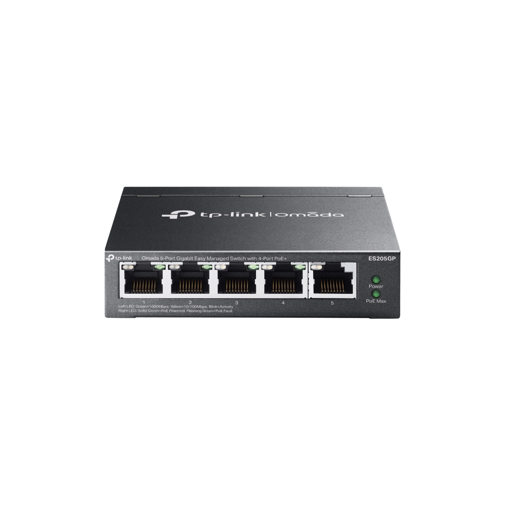 TP-Link ES205GP - Omada 5-portový Easy Managed Switch, 4x PoE+