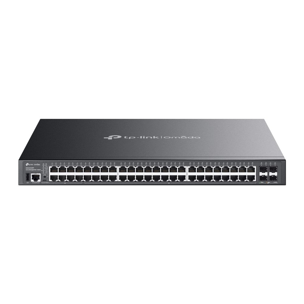 TP-Link SG5452XMPP - Omada, 48portový, stohovatelný, Lite L3, PoE++ a 4× 10G SFP+ sloty
