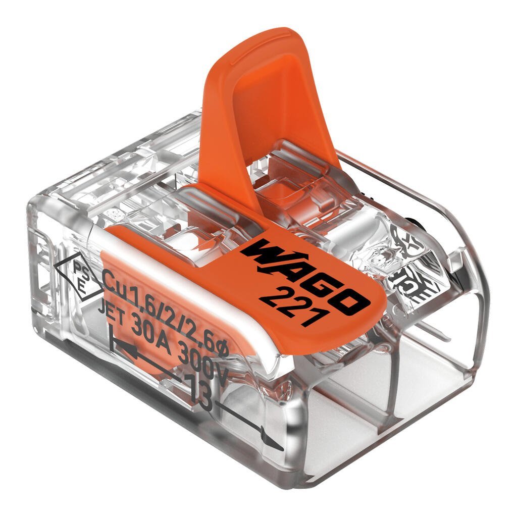 WAGO 221-612 Kabelová svorka pro kabel 2x 0.5-6 mm2