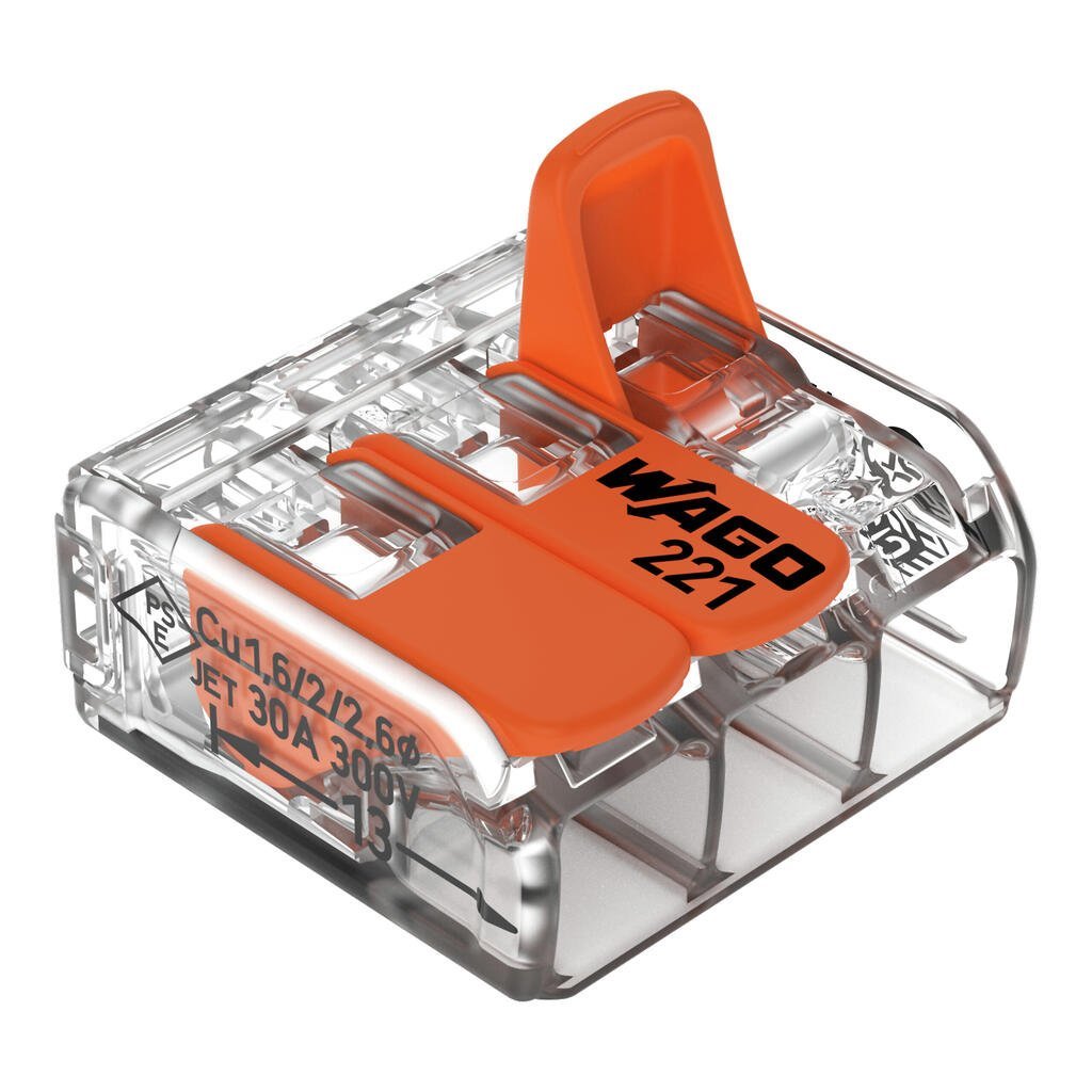 WAGO 221-613 Kabelová svorka pro kabel 3x 0.5-6 mm2