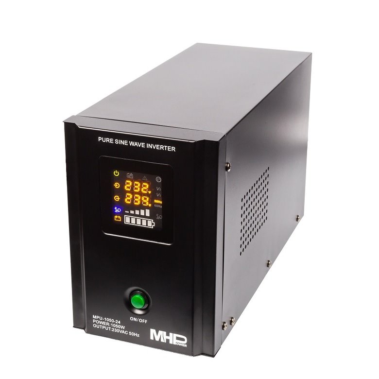 Záložní zdroj MHPower MPU-1050-24 - POUŽITÝ, UPS, 1050W, čistý sinus, 24V